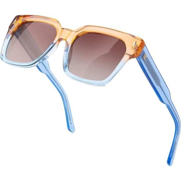 ☘️ Polarized  Sunglasses for Women: UV Protection Womens and Mens Square Shades main image 5